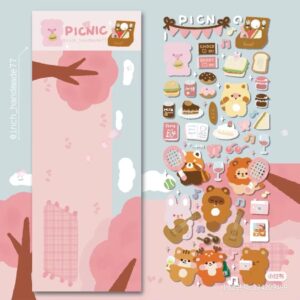 小熊貓拍立德貼紙-粉色